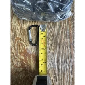 UPINS 99 Pcs Black Aluminum Keychain Carabiner Spring Clip D Shape Hook